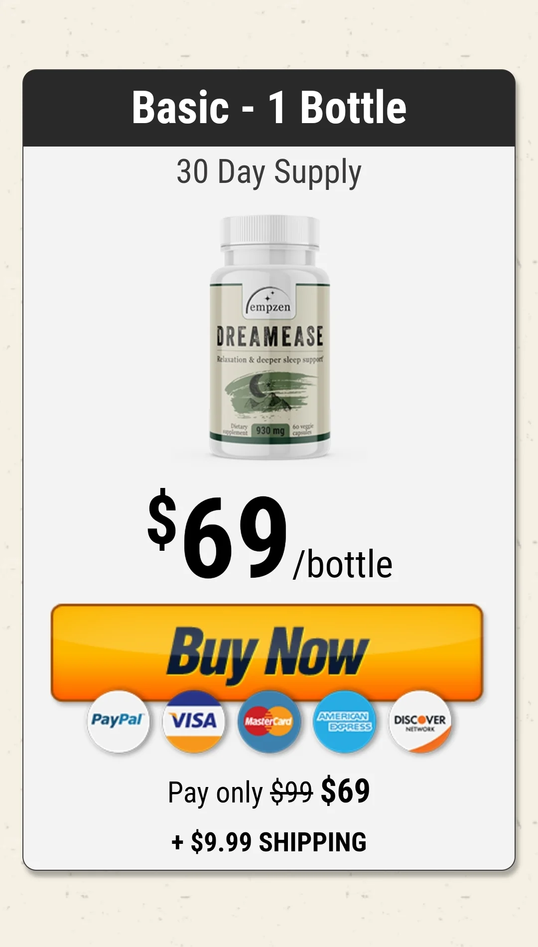 Dreamease™ 1 bottle pricing